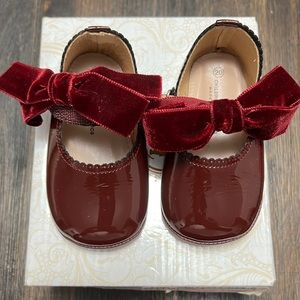 Childrens classic burgundy patent leather Mary Jane